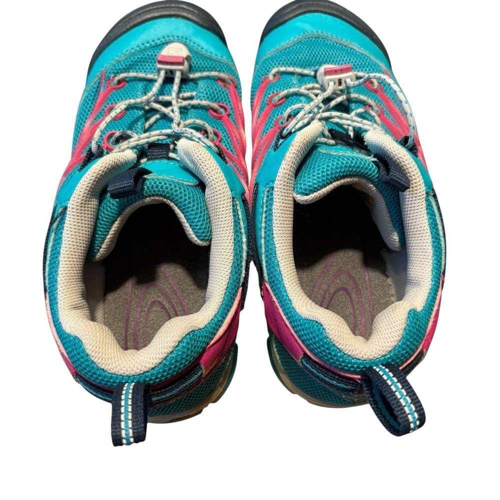 KEEN Big Kid Shoe 3 Chandler Hiking Trail Teal Outdoor Contour Arch‎ Bungie Pink - Picture 7 of 7